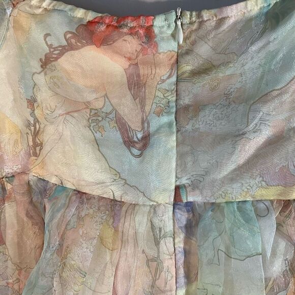 Fairy Puff Sleeve Victorian Empire Waist Tunic Top Dress. Magnificent. XS. Art D - Picture 10 of 11